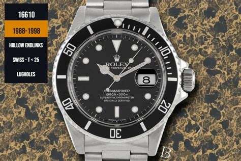 rolex submariner 16610 specs|Rolex 16610 timeline.